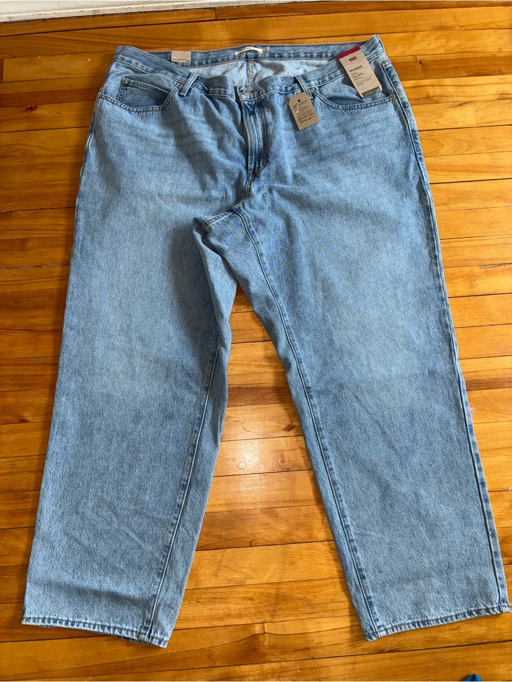 Levi's® Women's Mid-Rise '94 Baggy Straight Jeans Distressed Light Wash 22W